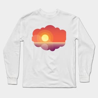 Sunset Cloud Landscape Summer Bubble Long Sleeve T-Shirt